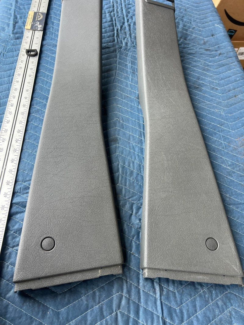 1989-1995 Volvo 740 940 Sedan Right & Left B Pillar Trim Pair Gray OEM #3672EM