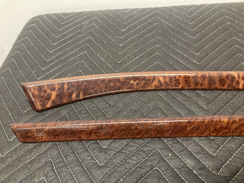 1997-2003 BMW 540i 528i Front LH RH Door Wood Trim Molding Vavona Pair OEM #128M
