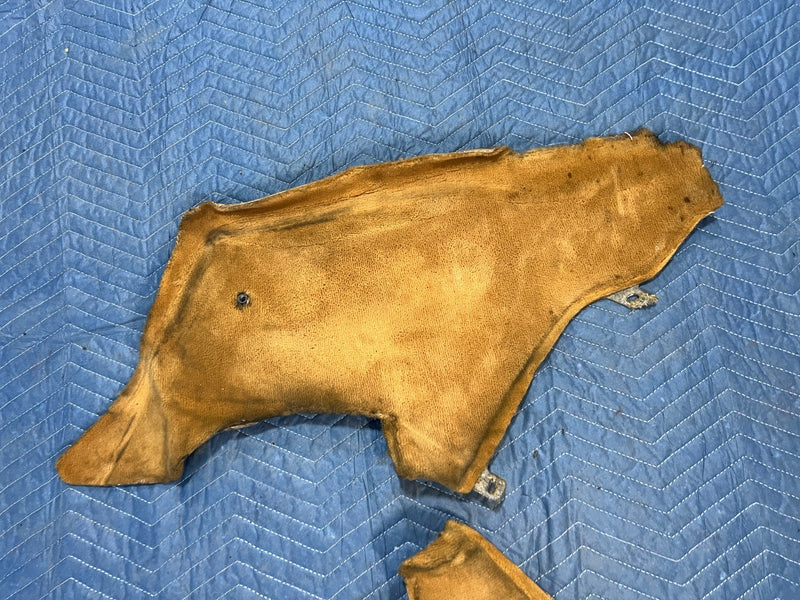 1986-1995 Mercedes 300D W124 Tan Center Console Molded Carpet Pair OEM #2768EM