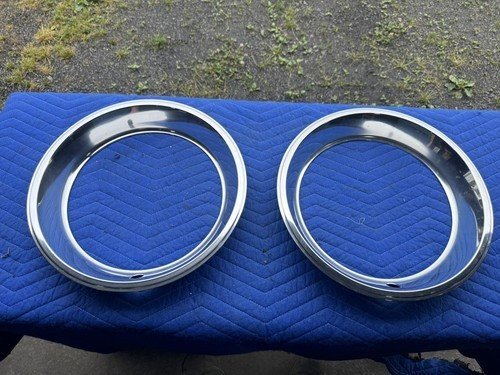1969 Chevy Camaro Z28 NOS Chrome Trim Ring Set Of 4 9796696 OEM GM #3571E