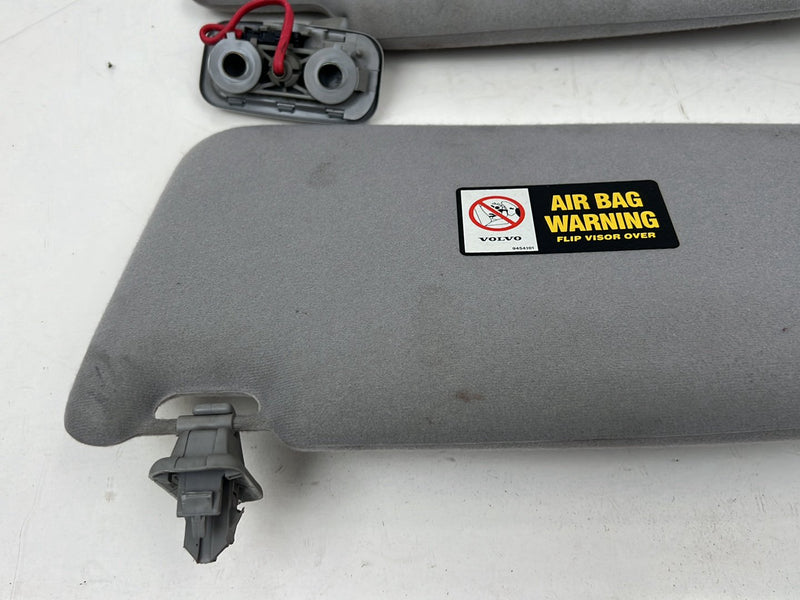 2004-2007 Volvo S60R V70R Front Right & Left Sun Visor Pair Gray Cloth 9454101 OEM #5759EM