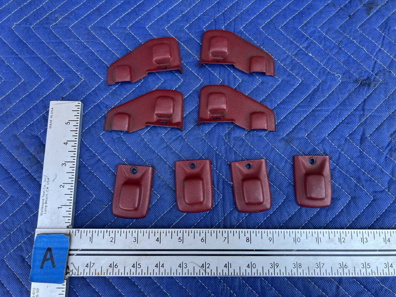 1980-1985 Cadillac Seville Seat Bolt Covers Red 20099650 LH RH GM OEM #3417M