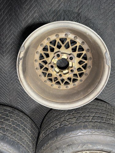 Corvette C2 C3 Honeycomb Aluminum Drag Wheels 12.5â Wide 15â Rim Set of 4 #4397E