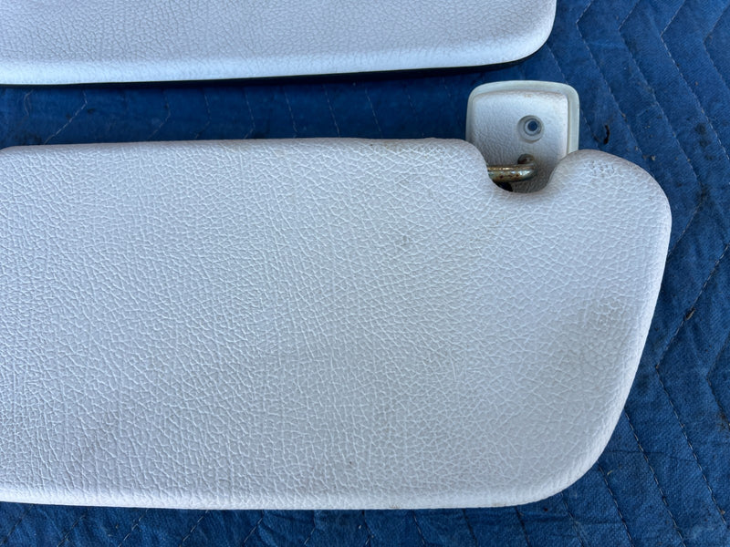 1986-1993 Volvo 240 244 245 Right & Left Sun Visor Shade Pair White OEM #4367EM