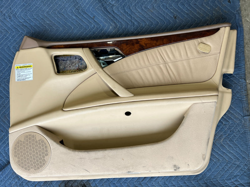 1998-2003 Mercedes W210 E320 Wagon Door Card Trim Panel Tan Set of 4 OEM #4739EM