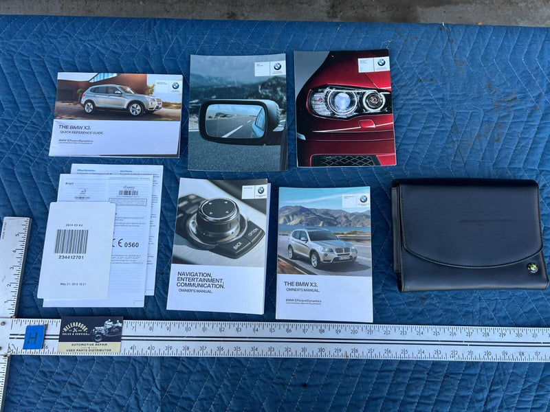 2011-2017 BMW X3 F25 Owner's Manual Service Book Set w/ Leather Case OEM #2177EM