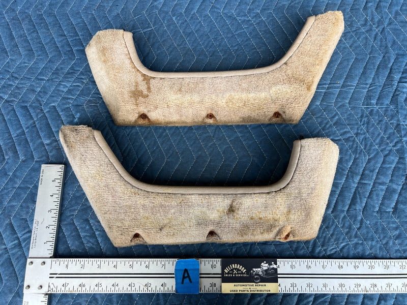 1983-1985 Porsche 944 Tan Right & Left Door Carpet Storage Compartment OE#2443EM