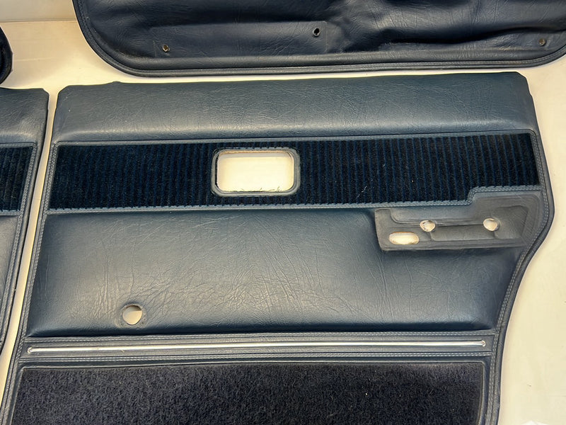 1975-1980 Volvo 244 240 Door Card Trim Panel Blue Set of 4 OEM #5303EM