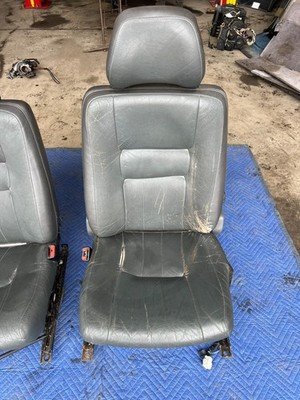 1992-1995 Volvo 940 740 Front Left & Right Seat Pair Charcoal Leather OE #3266EM