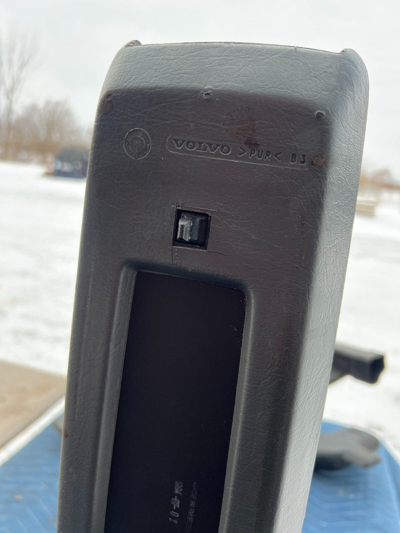 1989-1995 Volvo 740 940 Sedan Center Console Assembly Arm Rest Gray OEM #3709EM