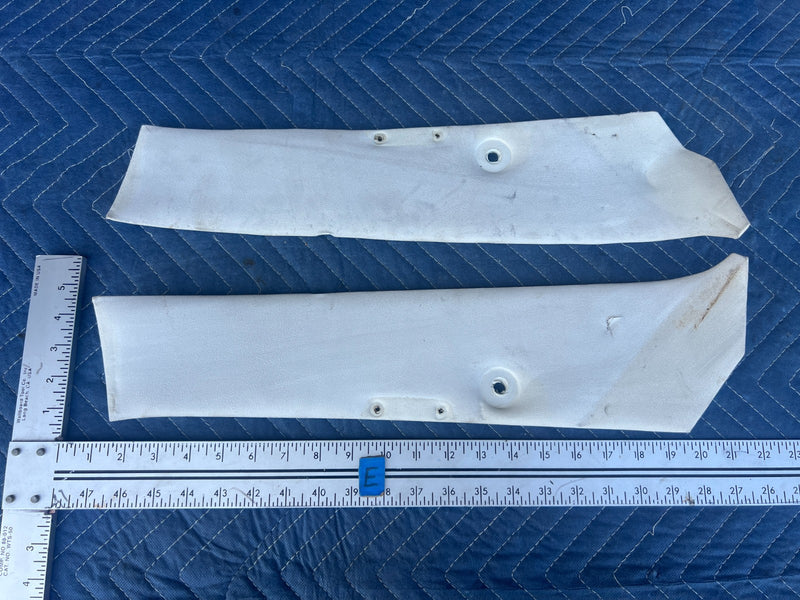 1967-1974 Volvo 140 142 Coupe Rear Right & Left C Pillar Trim White OEM #4916EM