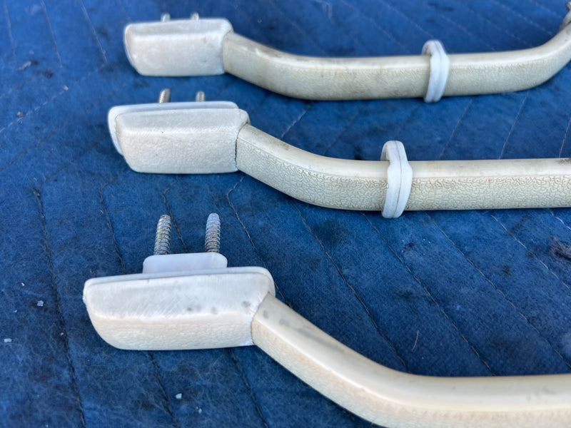 1986-1993 Volvo 240 244 Sedan Overhead Grab Handle Set of 3 White OEM #4353EM