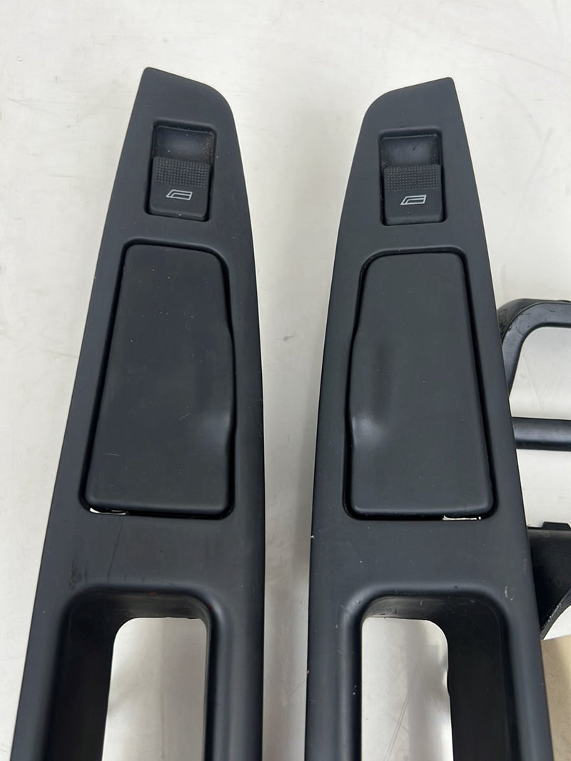 2001-2003 Audi S8 D2 A8 Door Window Switch w/ Trim Black Set of 4 OEM #6107EM