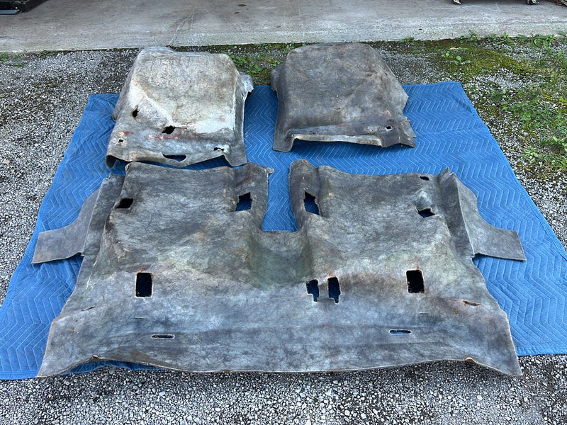 1993-1997 Volvo 850 Wagon Front & Rear Molded Carpet Set Gray OEM