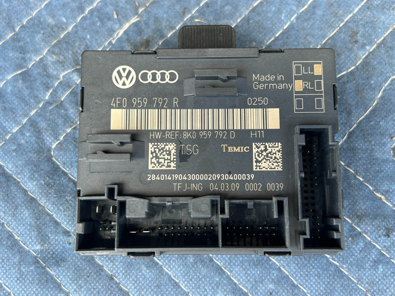 2005-2011 Audi A6 Passenger RH Front Door Control Module 4F0959792R OEM #3437EM