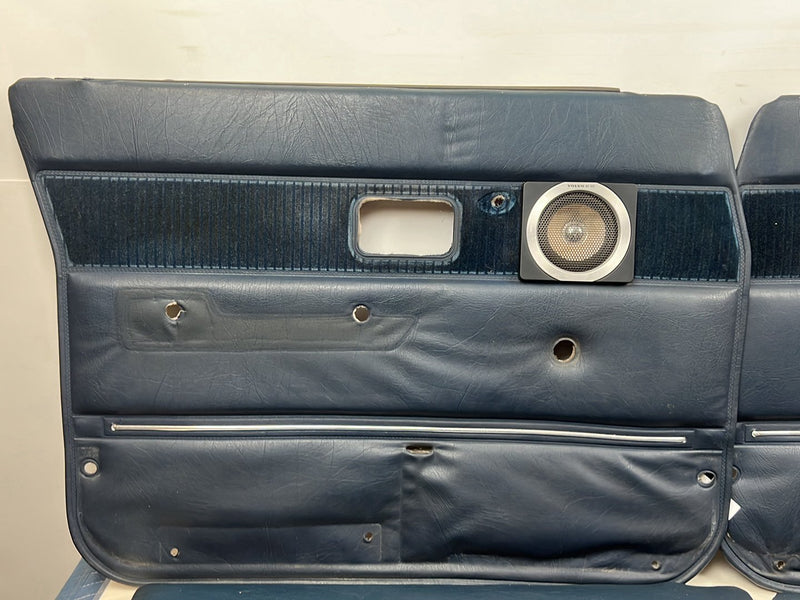 1975-1980 Volvo 244 240 Door Card Trim Panel Blue Set of 4 OEM #5303EM