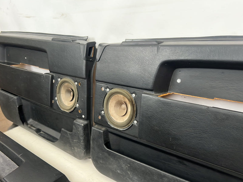 1990-1992 Volvo 740 745 940 Wagon Door Card Trim Panel Set of 4 Black OE #5977EM