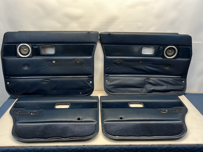 1975-1980 Volvo 244 240 Door Card Trim Panel Blue Set of 4 OEM #5303EM