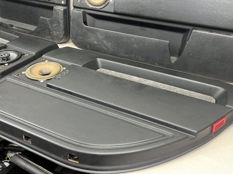 1990-1992 Volvo 740 745 940 Wagon Door Card Trim Panel Set of 4 Black OE #5977EM