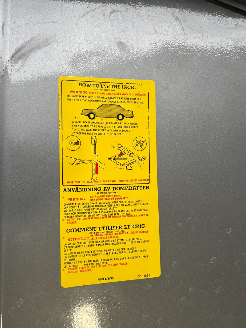 1986-1993 Volvo 240 244 *Sedan Only* Rear Trunk Deck Lid Panel Gray OEM #4465EM