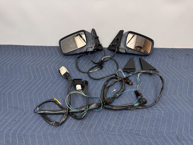 1986-1993 Volvo 245 240 244 Power Door Mirror Pair w/ Trim & Harness OEM #6511EM