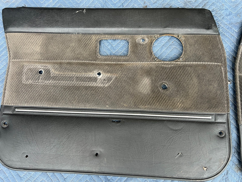 1986-1993 Volvo 240 244 245 Interior Door Card Panel Set Gray Black OEM #4084EM