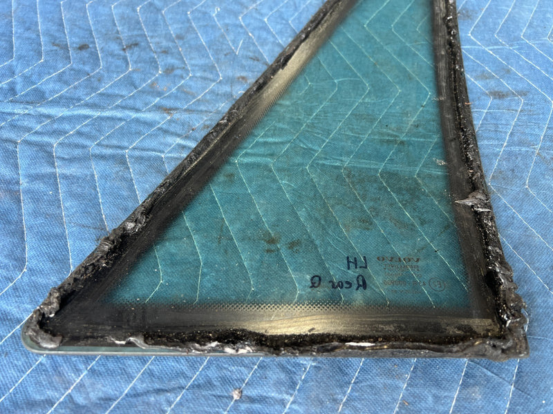 1989-1995 Volvo 740 940 Sedan Driver Left Rear Quarter Window w/ Trim OE #3699EM