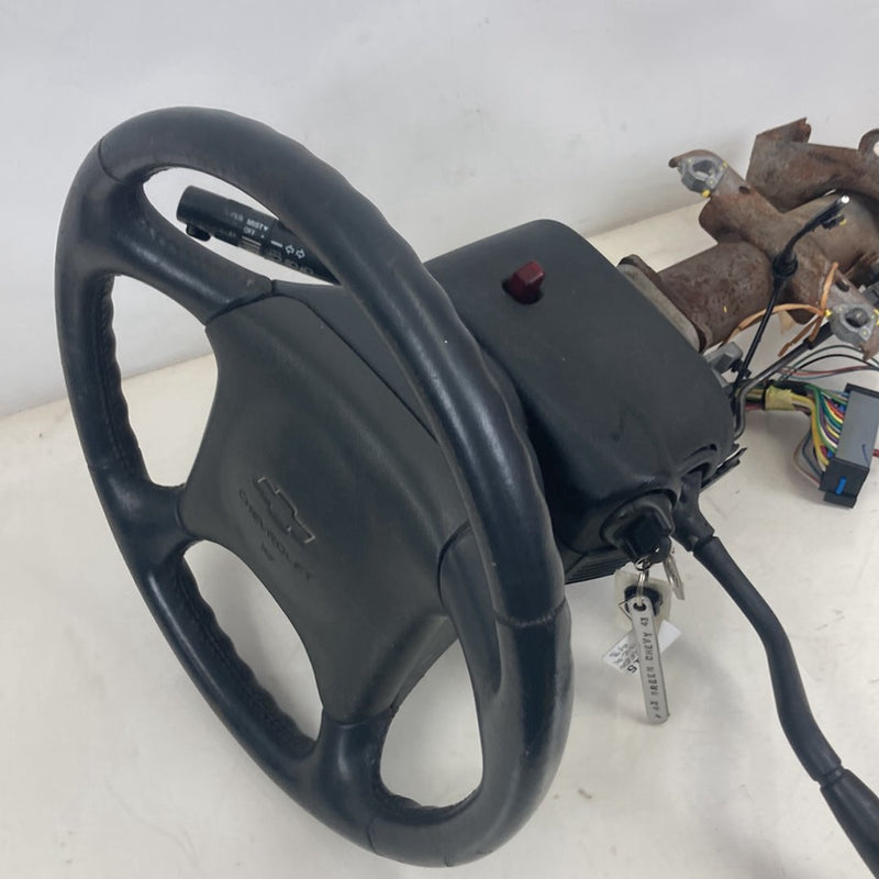 1995-1998 Chevrolet GMC C/K Steering Column Wheel w/ Ignition, Stalks, & Key OEM