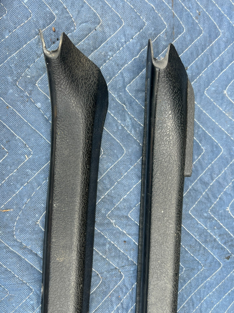1986-1993 Volvo 240 244 Sedan Door Sill Scuff Trim Entry Black Set OEM #4221EM