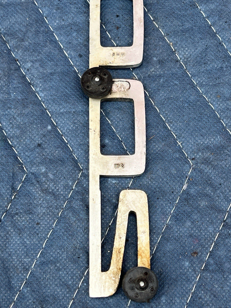 1977-1983 BMW 2002 Ti 18268412 E21 3 Series Rear Badge Emblem Chrome OEM #3883M