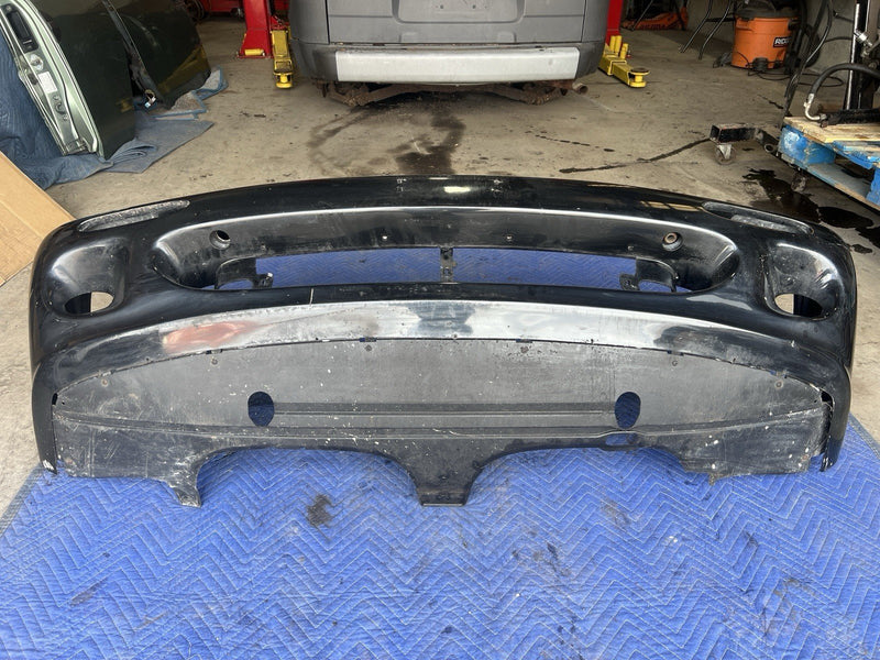 1998-2003 Jaguar XJR XJ8 X308 Front Bumper Cover Black w/Chrome Trim OEM #4801E