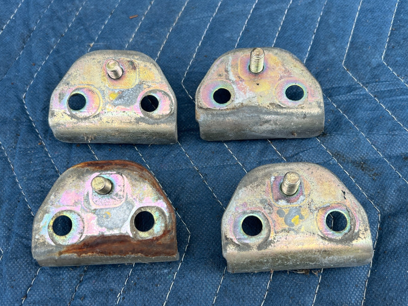 1986-1993 Volvo 240 244 Sedan Door Striker Plate Set of 4 Latch Catch OE #4218EM