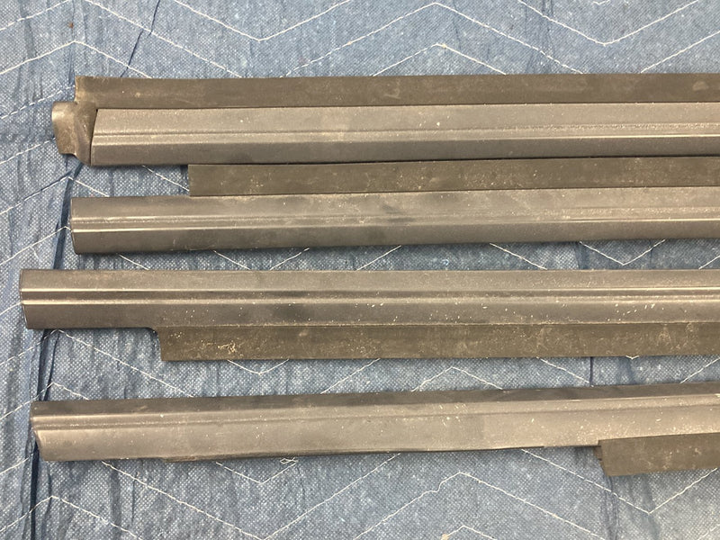 1992-1995 Volvo 940 740 Front Rear Window Scraper Molding Set of 4 OEM #6407EM