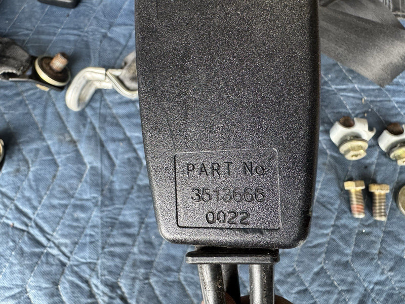 1986-1993 Volvo 240 244 Sedan Rear Seat Belt Retractor & Buckle Set OEM #4851E