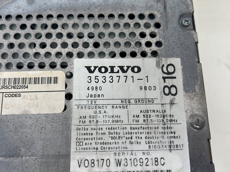 1998-2000 Volvo V70 S70 AM FM Stereo Radio CD Tape Player Head Unit OEM