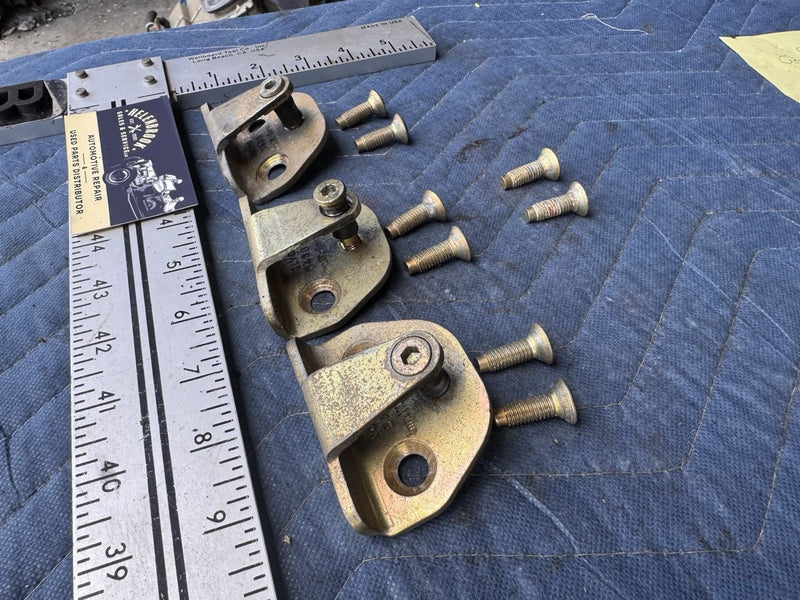1986-1993 Volvo 240 244 245 Door Catch Latch Set Of 3 Striker Plate OEM #4948E