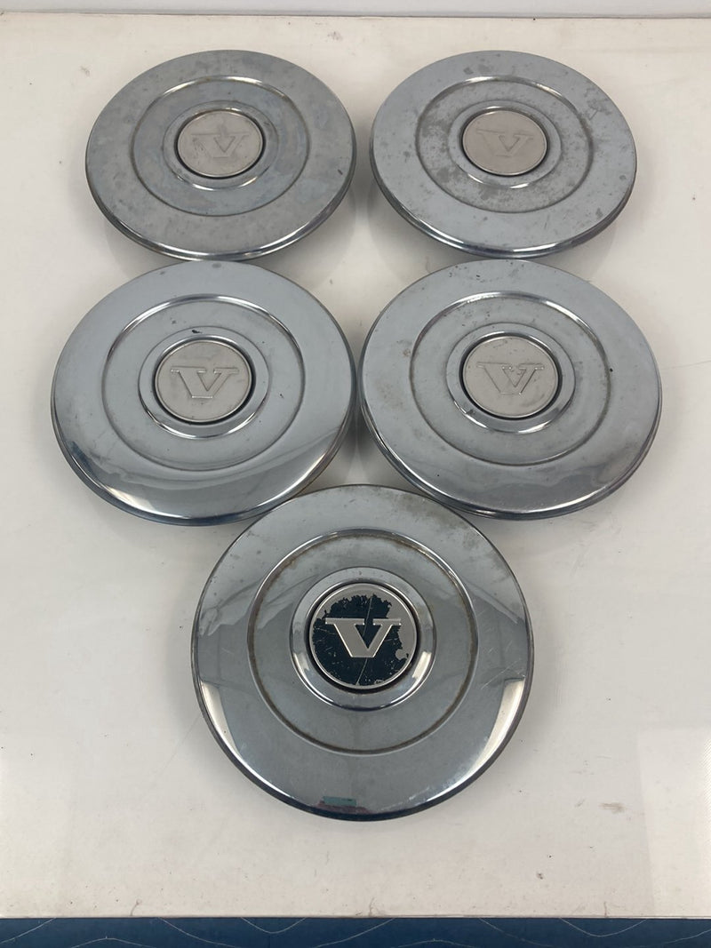 1975-1980 Volvo 244 Wheel Cover Hub Cap set of 5 Chrome Center OEM #4280M