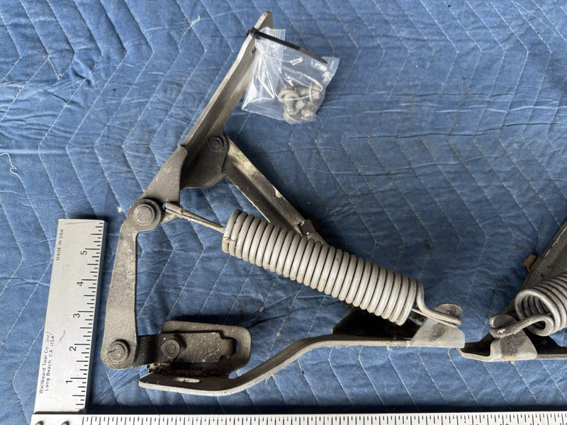 1986-1993 Volvo 240 244 245 Left & Right Hood Hinge Pair Silver Set OEM #4837E