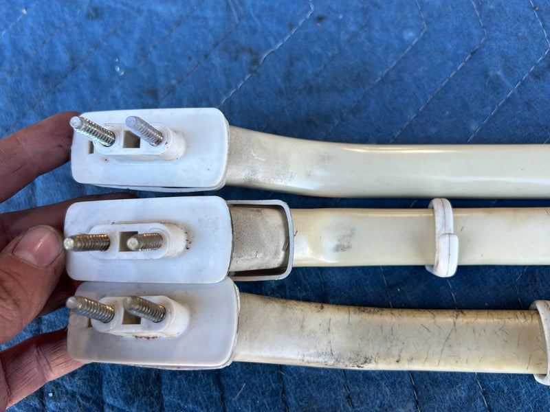 1986-1993 Volvo 240 244 Sedan Overhead Grab Handle Set of 3 White OEM #4353EM