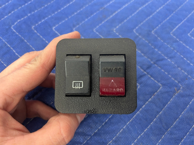 1983-1985 Porsche 944 Dash Hazard Light Defrost Button Switch Control OE #1803EM