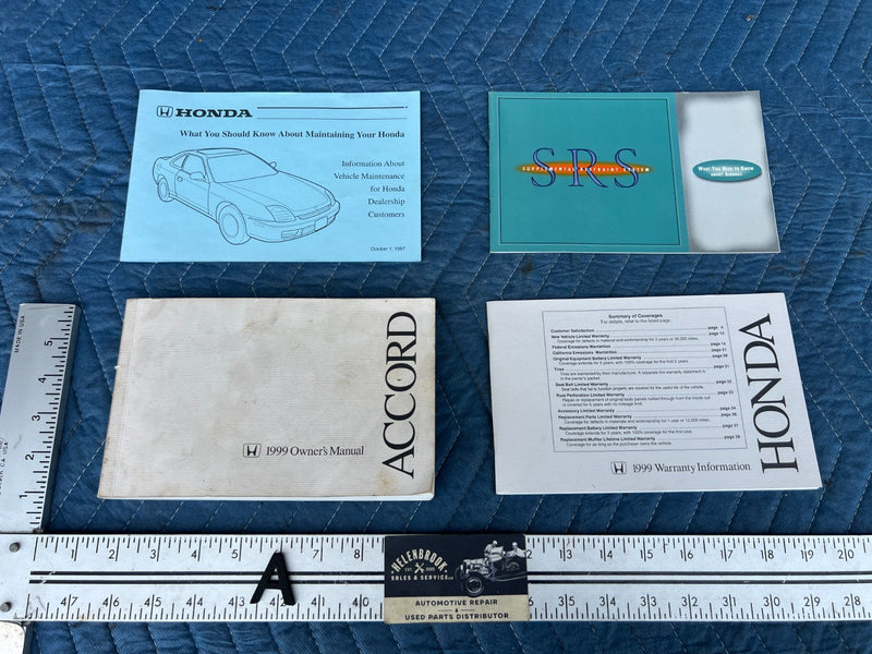 1998-2002 Honda Accord User Owners Operators Manual Driver Literature  #1954CN