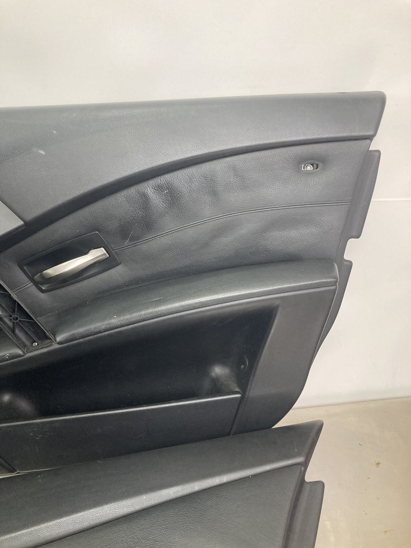 2003-2007 BMW 545i E60 Door Card Set of 4 Black Left Right OEM #4959M