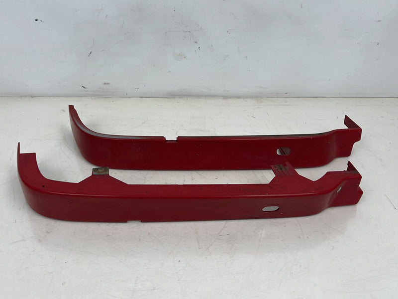 1993-1997 Volvo 850 Lower Right & Left Eyelid Headlight Trim Pair Red OEM