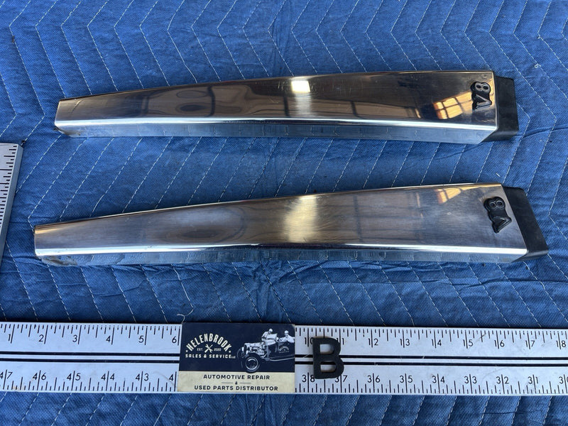 1998-2003 Jaguar XJR XJ8 X308 Left & Right B Pillar Trim Pair Exterior OE #4688E