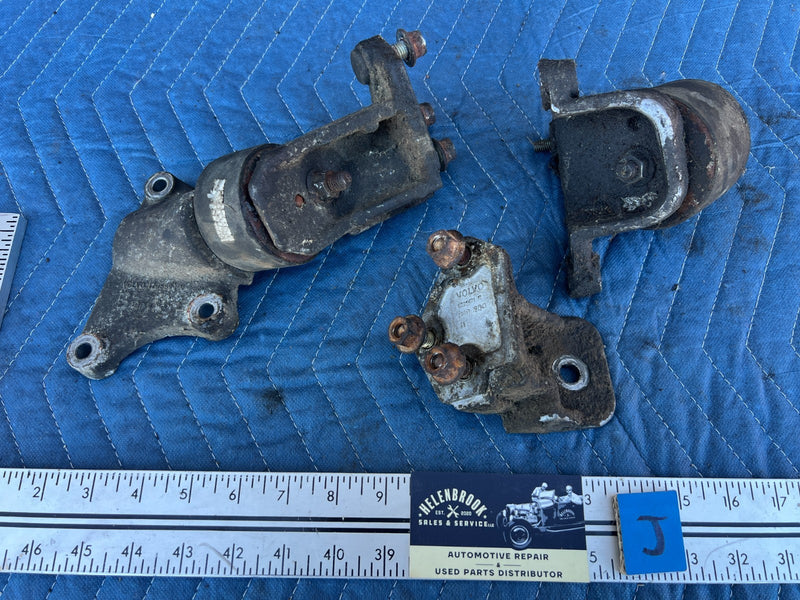 1986-1993 Volvo 240 244 Sedan Engine Motor Mount Bracket Support Set OEM #4273EM