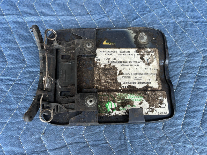 1993-1997 Volvo 850 850R Fuel Gas Door Blue & Hinge OEM #4443E