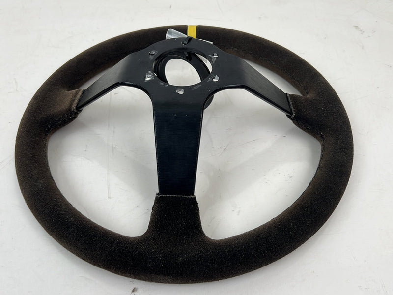 1983-1985 Porsche 944 3 Spoke Sparco Steering Wheel w/ Adaptor Ring OEM #5555EM