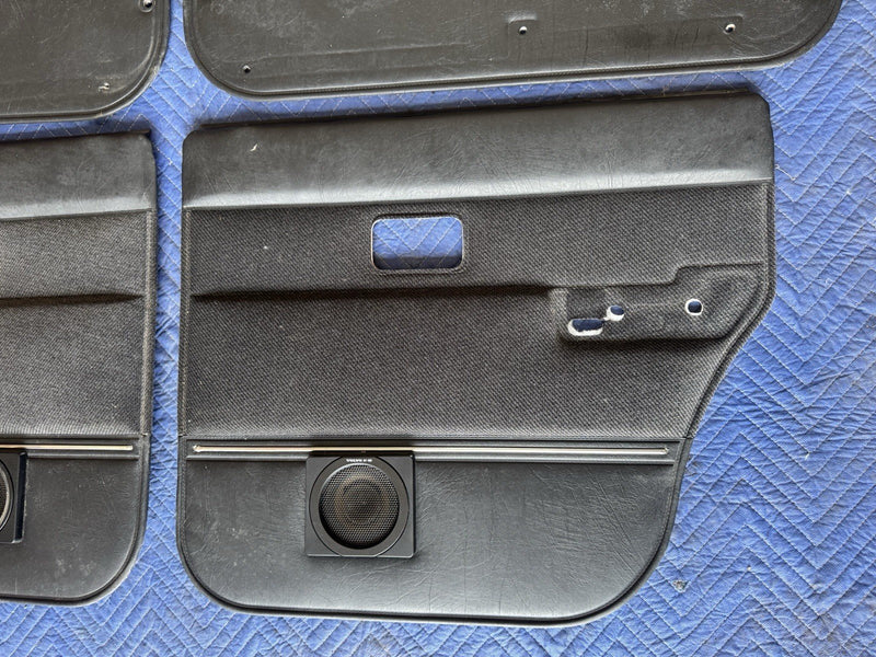 1989-1993 Volvo 240 244 Interior Door Card Panel Set Of 4 Gray Black OEM #4863E