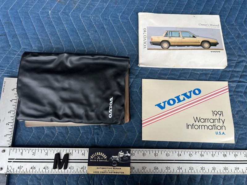 1991 Volvo 740 940 Sedan Owner's Manual Booklet Book Set User Guide OEM #3769EM