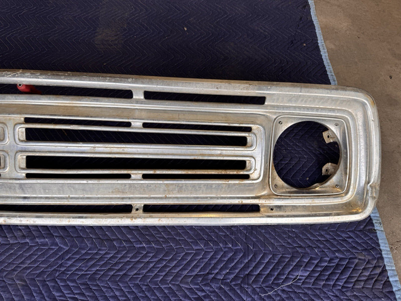 1972-1973 Dodge Truck Tin Front Grille D100 D200 Pickup Aluminum Trim OEM #4764E